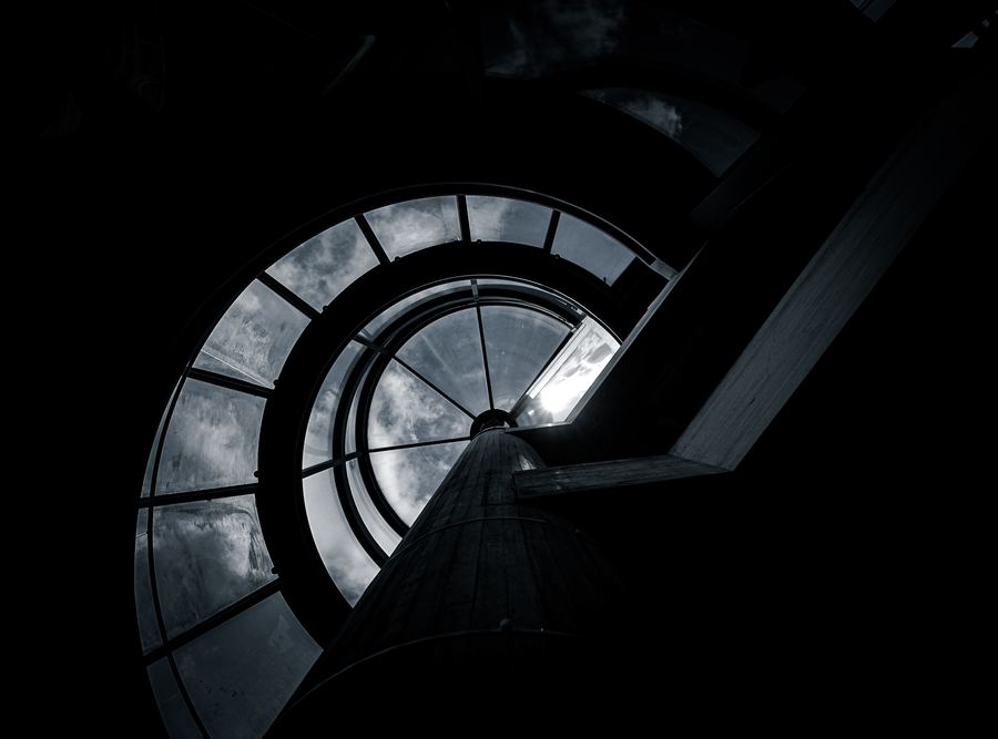 Wendeltreppe von unten